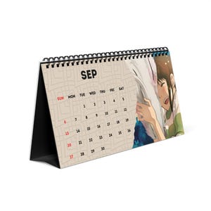 Bureaukalender Anime 2026 | Op Studio Ghibli geïnspireerd | Bureaudecoratie | Pony | Totoro | Studio Ghibli | Bureaudecoratie afbeelding 3