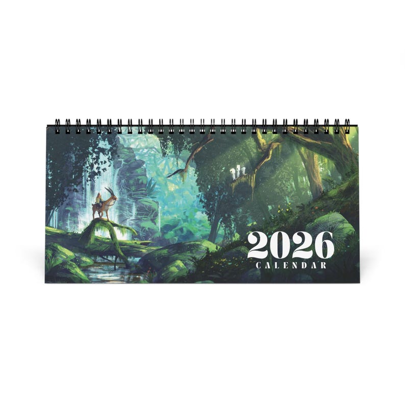 Bureaukalender Anime 2026 | Op Studio Ghibli geïnspireerd | Bureaudecoratie | Pony | Totoro | Studio Ghibli | Bureaudecoratie afbeelding 2