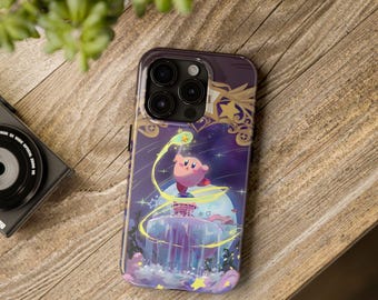 Kirby Cute iPhone Case | Kawaii Gaming Cover | Character Art Phone Case | Strong Protection | Glossy Finish | Wireless Charge | Gamer Gift