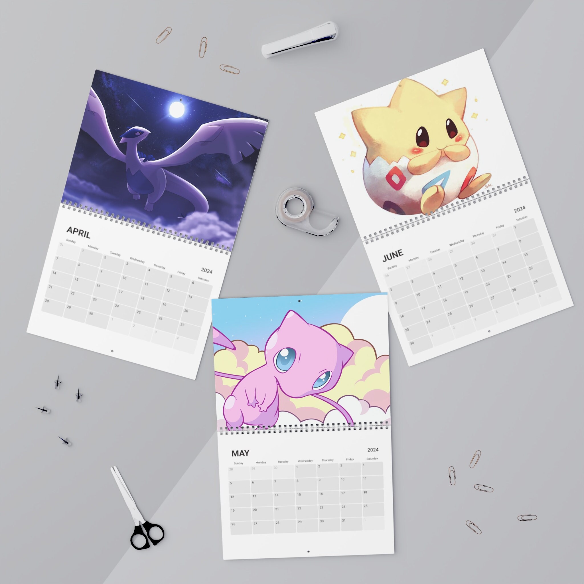 Pokemon Calendar 2024 Calendar Pokemon Calendar 2024 Etsy Australia
