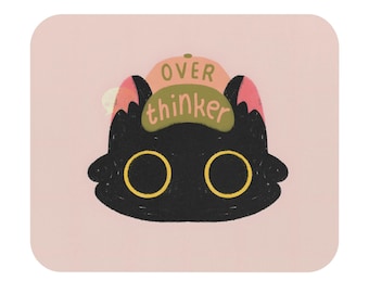 Alfombrilla de ratón con forma de gato adorable / Alfombrilla de escritorio de anime kawaii / Alfombrilla de ratón pequeña para juegos / Adorable decoración de escritorio / Regalo para amantes de los gatos / Accesorio de oficina kawaii