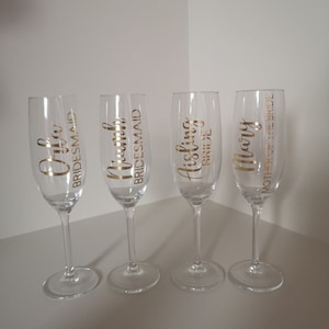 Personalised name vinyls for champagne glasses image 6