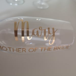 Personalised name vinyls for champagne glasses image 3