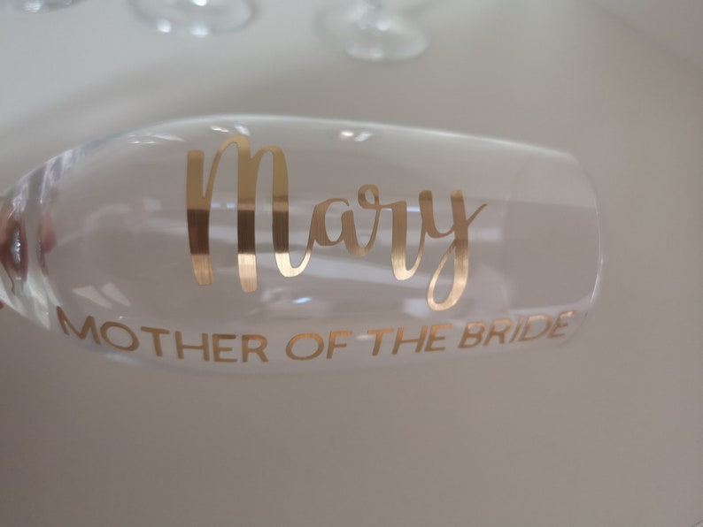 Personalised name vinyls for champagne glasses image 3