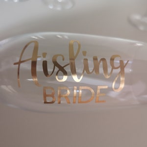 Personalised name vinyls for champagne glasses image 5
