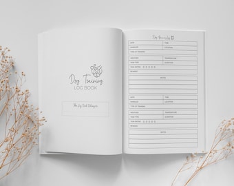 Comprehensive Dog Training Log Book KDP Interior | Editable 120 Pages for Pet Owners, Canva-Friendly, Ready to Upload