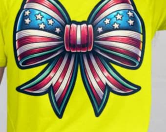 Lazo patriótico PNG: Diseño de sublimación de American Girl para el 4 de julio (descarga digital)