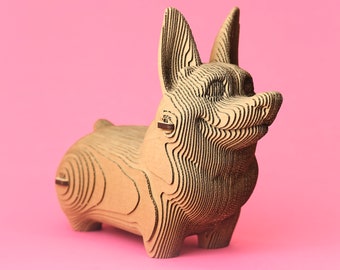 Corgi Cardboard 3D Puzzle: Eco-Friendly DIY Sculpture