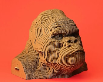 Gorilla Cardboard 3D Puzzle: Eco-Friendly DIY Sculpture Kit