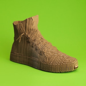 Sneaker Cardboard 3D Puzzle | Eco-friendly DIY Sculpture | 160 pieces | 5x4x10 in (14x10x24 cm) by CARTONIC