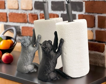 Paper Towel Holder. Kitchen and Home decor, modern kitchen decor, cat home decor, cat paper towel holder countertop