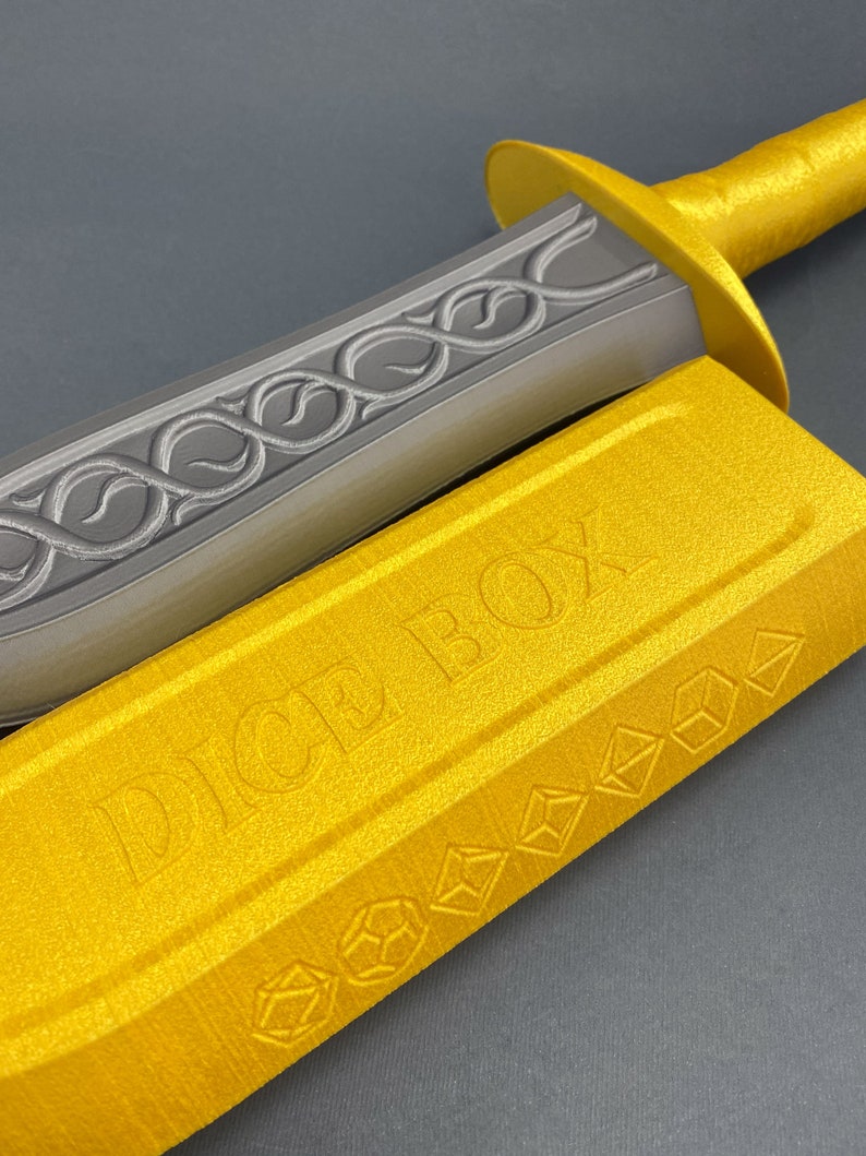 Sword Dice Holder Personalized Dice Box, Dnd Gifts Engraved. Dice Vault