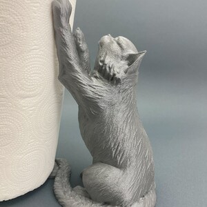 functional paper towel holder - gray cat