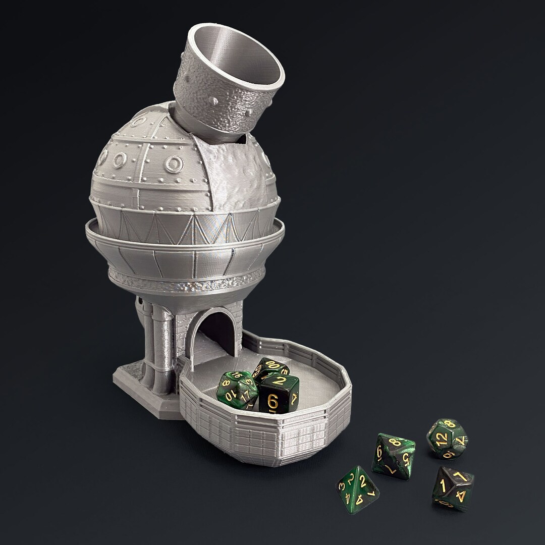 Steampunk Dice Tower 3D Printed Dice Randomizer, Dnd Player Gift, Dnd