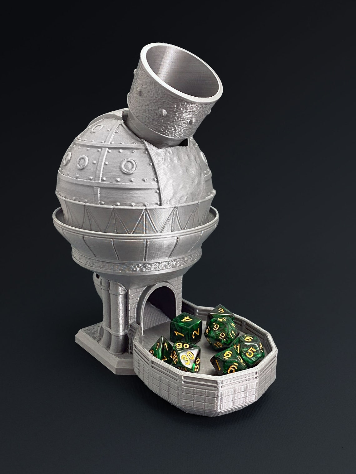 Steampunk Dice Tower 3D Printed Dice Randomizer, Dnd Player Gift, Dnd
