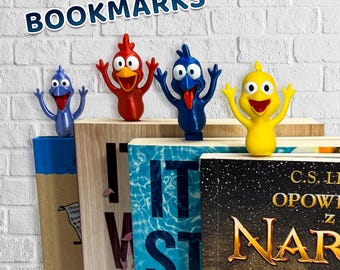 Funny 3D Printed Bookmarks – Cute Character Book Mark Clip Gift for Readers, Kids, Students, Book Lovers, Unique Reading Accessories