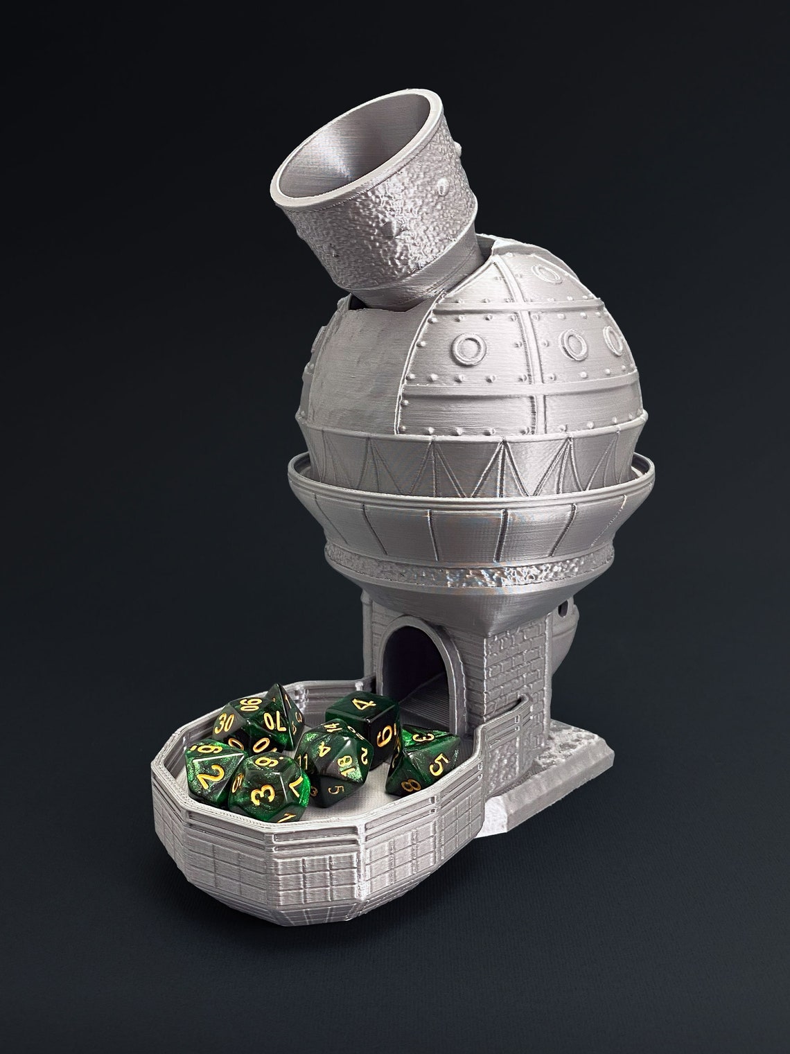 Steampunk Dice Tower 3D Printed Dice Randomizer, Dnd Player Gift, Dnd