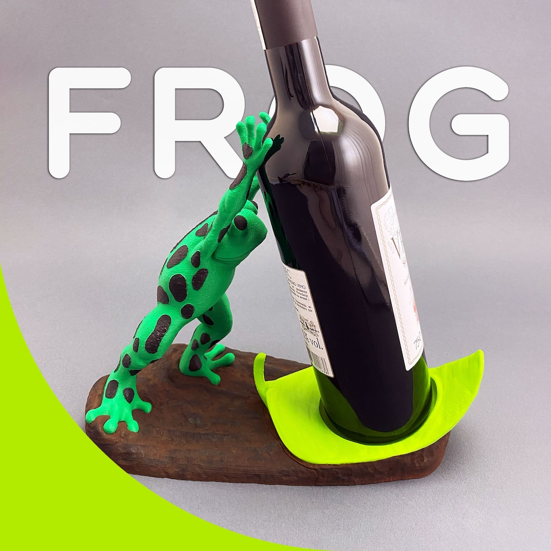 Frog Wine Bottle Holder Unique Kitchen Decor and Wine Lovers Etsy