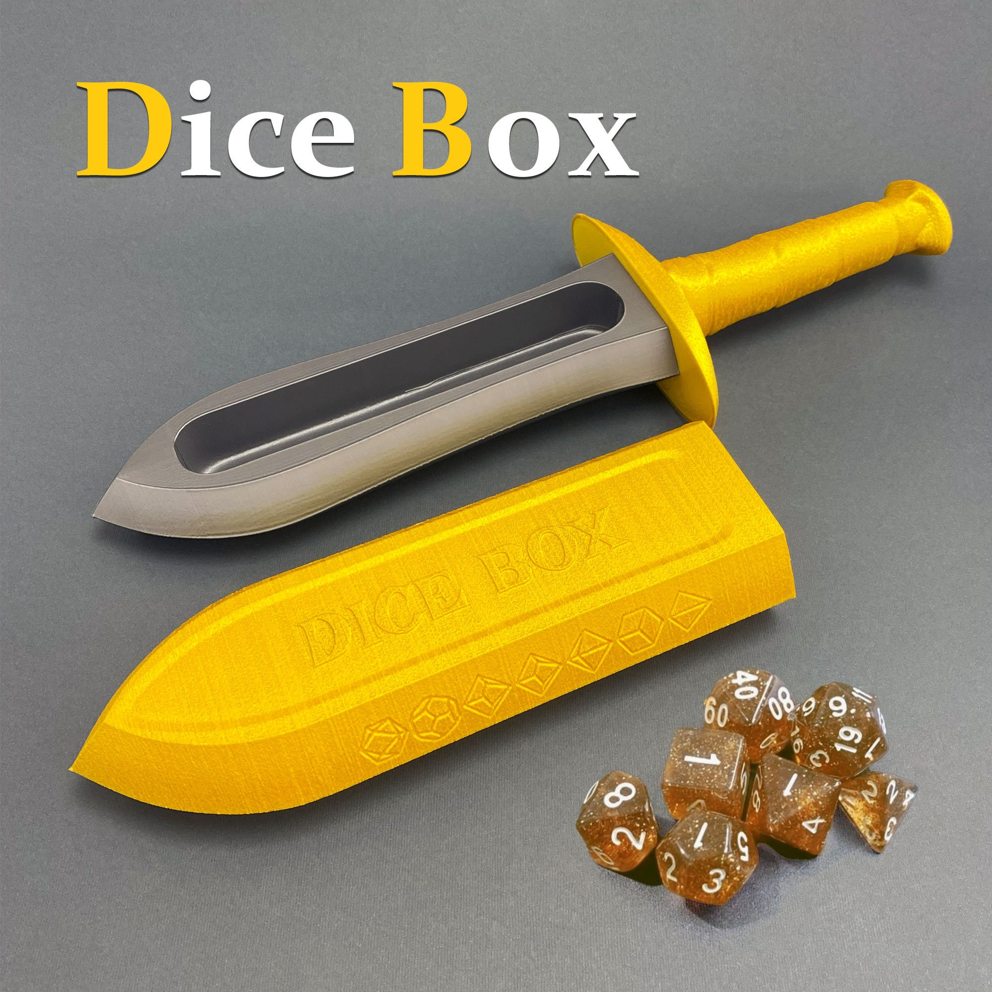 Sword Dice Holder Personalized Dice Box, Dnd Gifts Engraved. Dice Vault