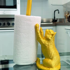Gold Cat paper towel holder