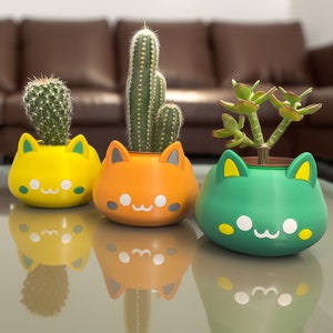 Set of 3 Plant Pots | Planters for indoor decor | Plant Pot with Drainage Hole | Flower Pot | Succulent Planter