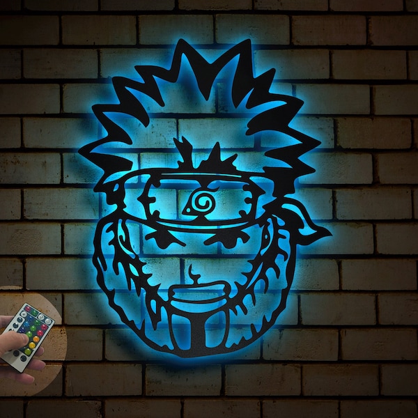 Naruto Metal Wall Art Etsy