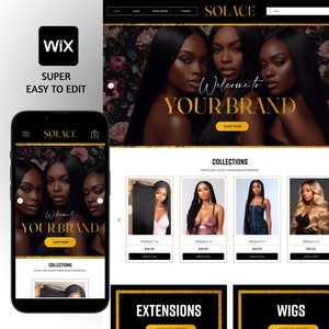 WIX Hair Website Template Hair Website WIX Website Template With