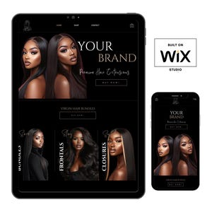 WIX Hair Website Template | WIX Website Template with Editable Canva Banners | Hair Website Template | Wix Template | Wix Website