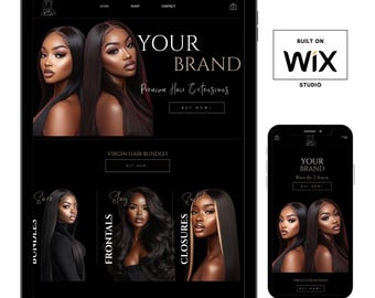 Wix Hair Website Template: Bearbeitbares Canva Banner (Wix Studio)