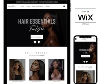 Wix Hair Website Template: Schwarz-Weiß-Design, Canva Banners