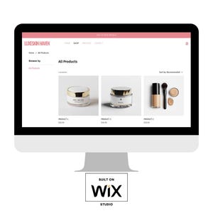 skincare store website template