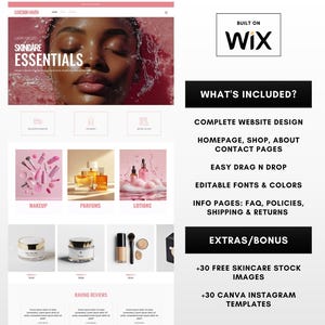 wix skincare website template