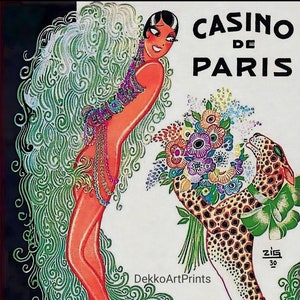 Poster of Casino de Paris - Josephine Baker (1930). Art Deco.
