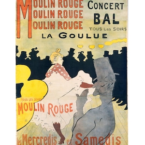 Cartel del Moulin Rouge: La Goulue Henri de Toulouse-Lautrec