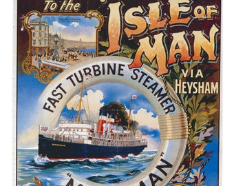 TSS Manxman, Travel Poster. Isle of Man.