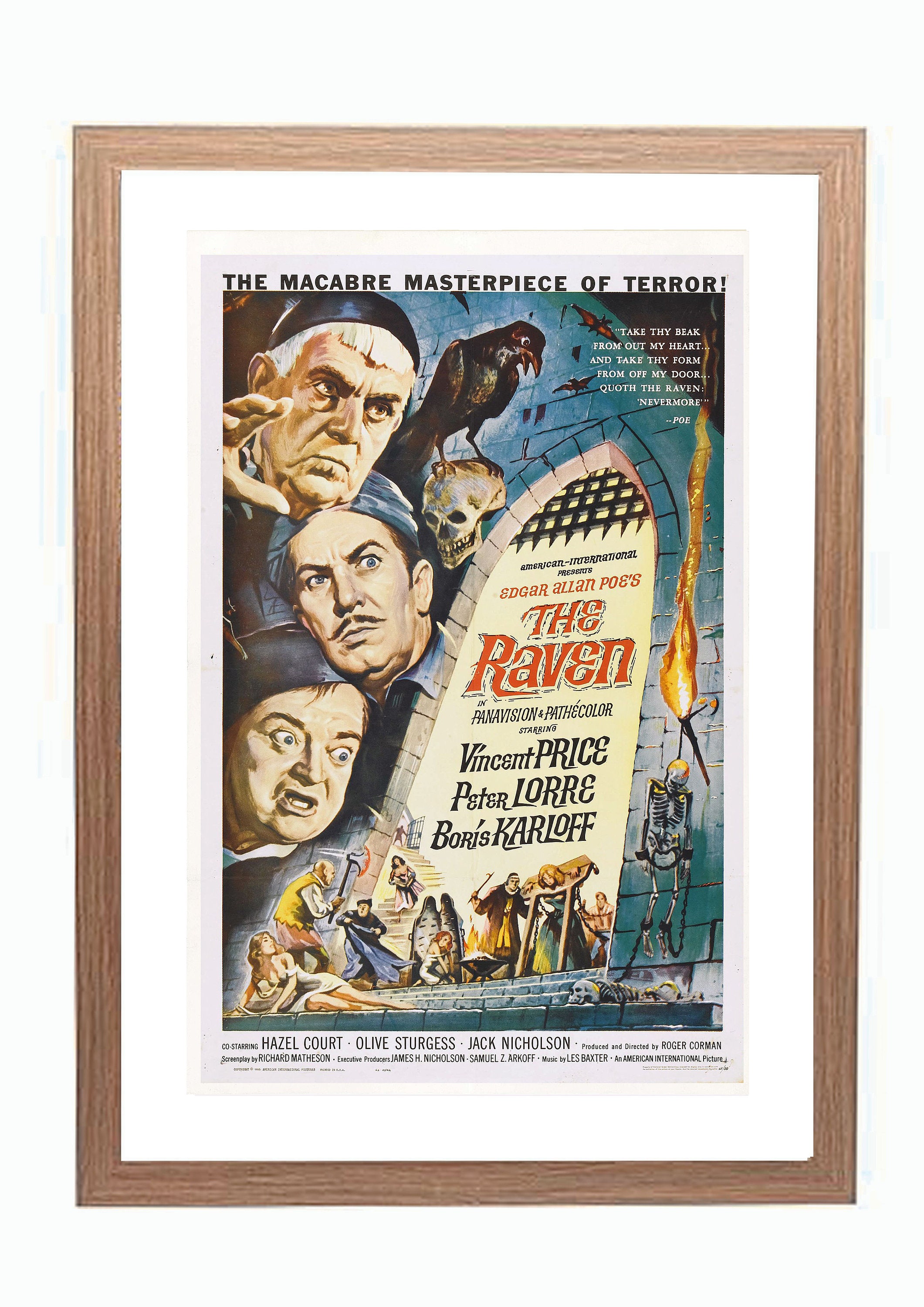 The Raven 1963 . Vintage Movie Poster. Vincent Price, Peter Lorre ...