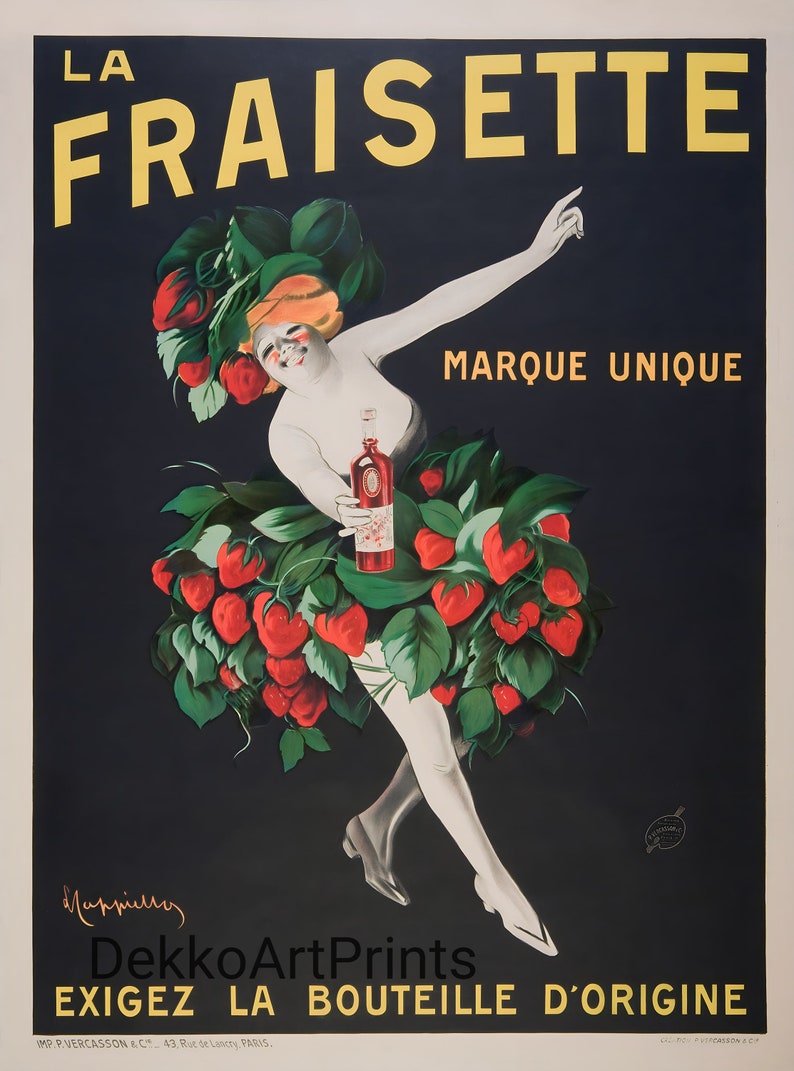 Framed A3 Poster of La Fraisette by Leonetto Cappiello image 1