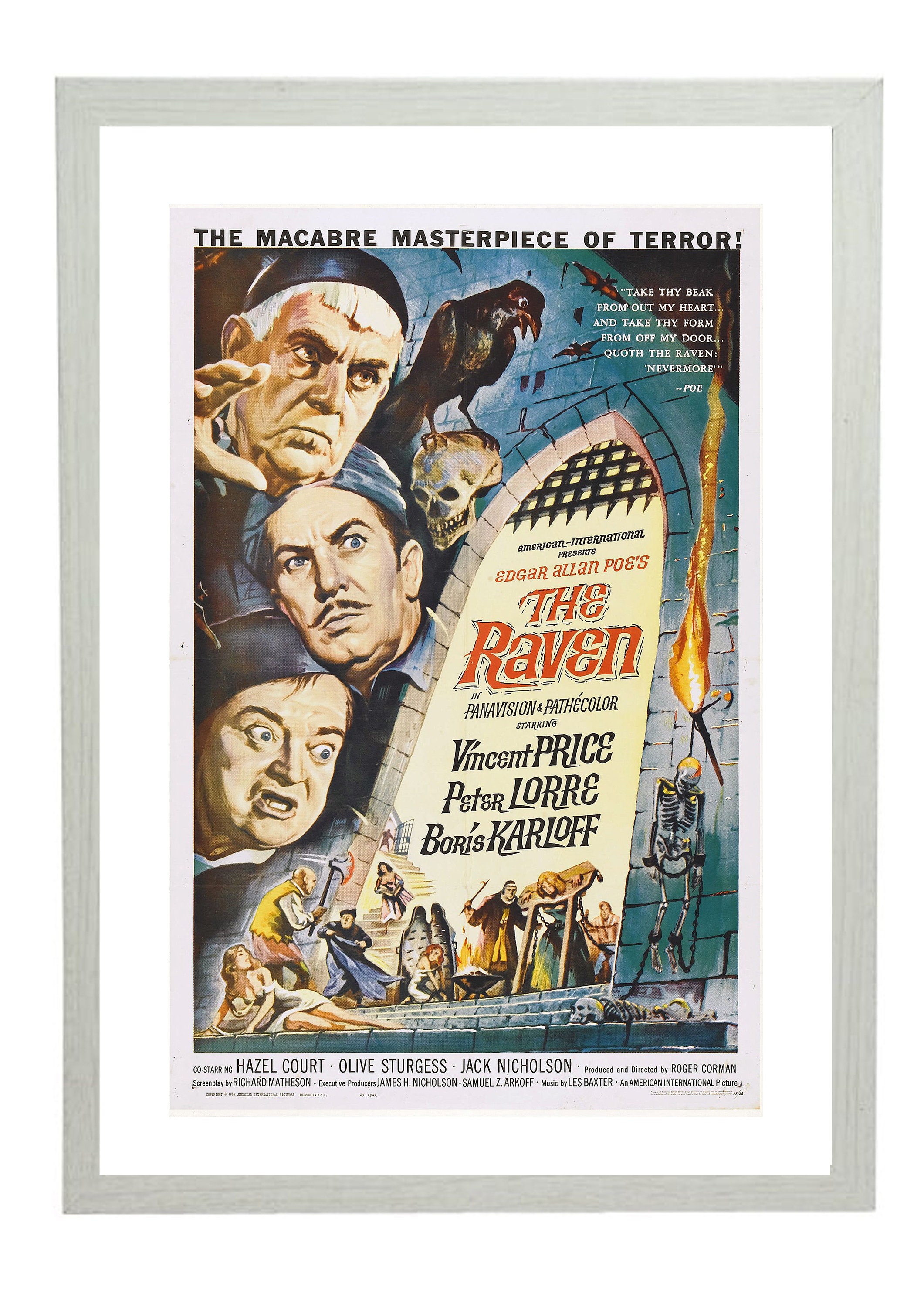 The Raven 1963 . Vintage Movie Poster. Vincent Price, Peter Lorre ...