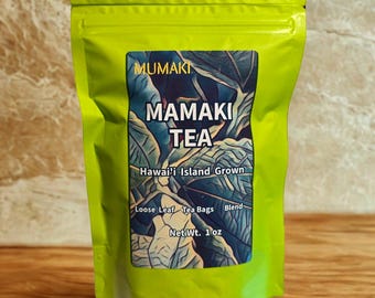 Hawaiianische Mamaki Teebeutel | Frische Ernte Mamaki | Koffeinfreier Kräutertee | Gezüchtet in Hawaii