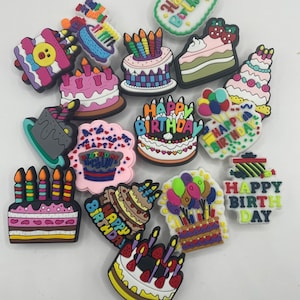 Alles Gute zum Geburtstag Schuh Clog Clip Charm Pin Party Kuchen Kerze für ihn ihr Geschenk