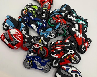Motorcycle Shoe Charm: Motorbike Clog Clip Pin