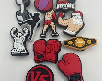 Boxing Shoe Clog Clip Pin Charm Accessories Sport Match Gym Glove Bag Gift