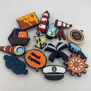 Nautical Shoe Charms: Sailor, Captain, Ship, Boat, and More