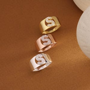 Personalized Initial Ring: 14k Gold Filled, Sterling Silver