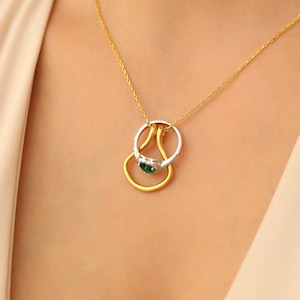 Collar porta anillos de oro: Cadena gourmet (tallas 4-8)