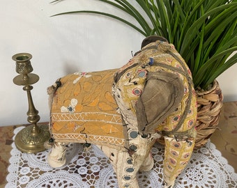 Indian fabric elephant toy, India, 1930s