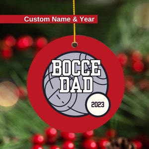 Bocce Ball Ornament Personalized Bocce Gift Fun Bocce Player Gift Team Bocce Gift Christmas Ornament for Bocce Player Custom Bocce Ball Gift