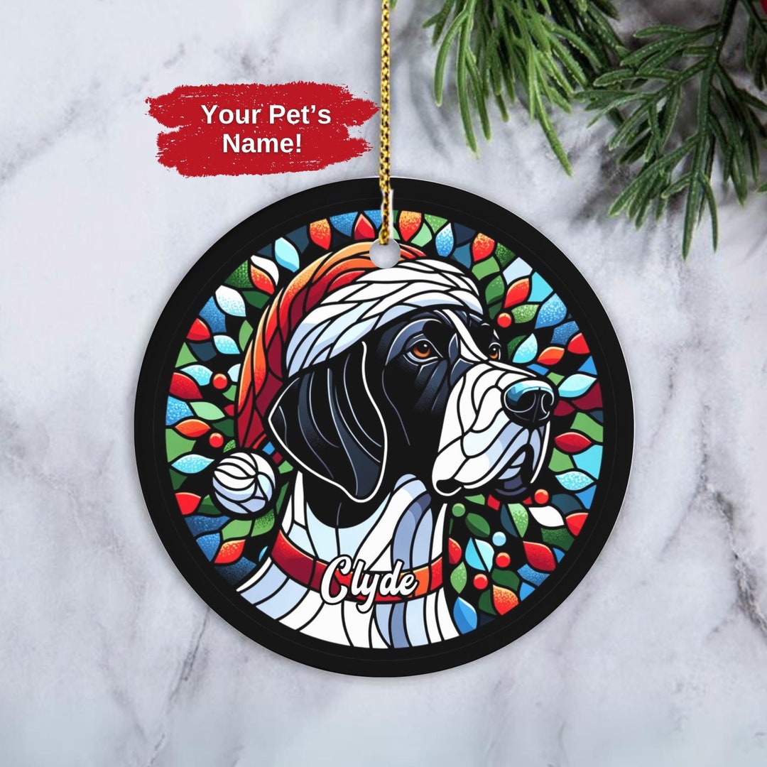 Custom English Pointer Ornament, Personalized Pointer Ornament, Dog