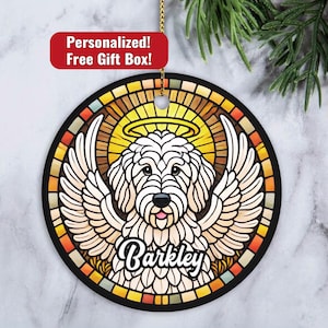 Pet Memorial Gift, Labradoodle Custom Ornament, Dog Loss Keepsake, Dog Memorial Ornament, Dog Owner Gift, Doodle Sympathy Present for Owner