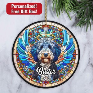 Custom Labradoodle Memorial Ornament, Dog Loss Keepsake, Pet Memorial Ornament, Dog Owner Gift, Doodle Sympathy Present for Owner